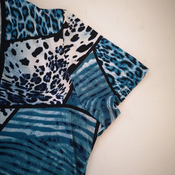 Classic Editions Ladies Animal Print Size XL Made in Canada Top - Picture 7 of 10